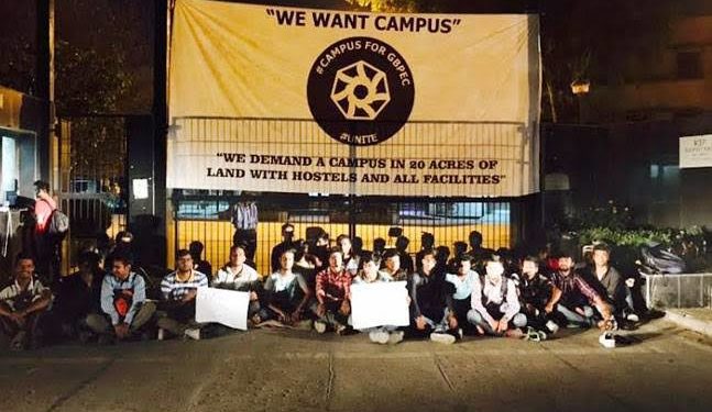 Students of GB Pant Engineering College demand continuation of the admission process