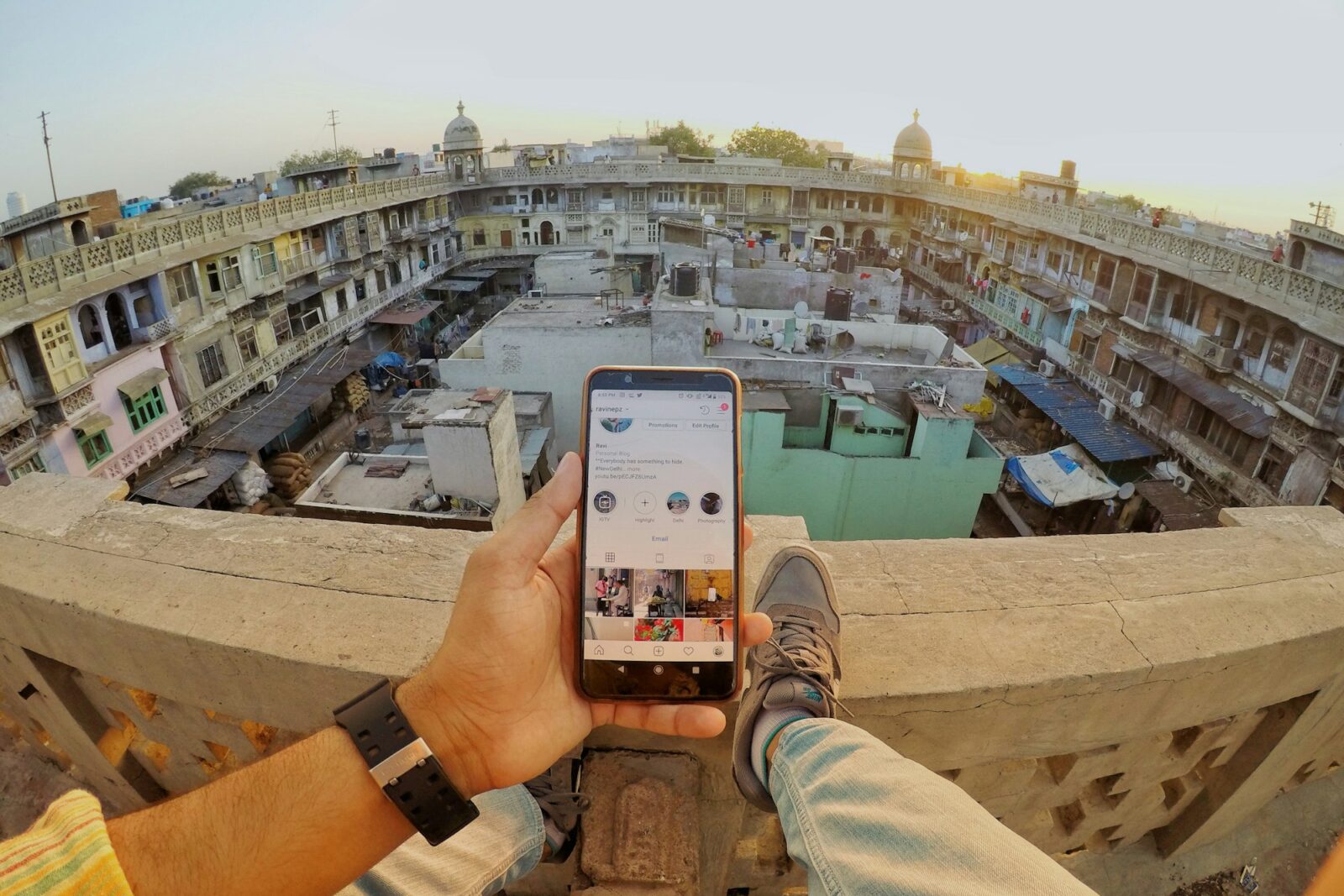 A person holding a smartphone in their hands