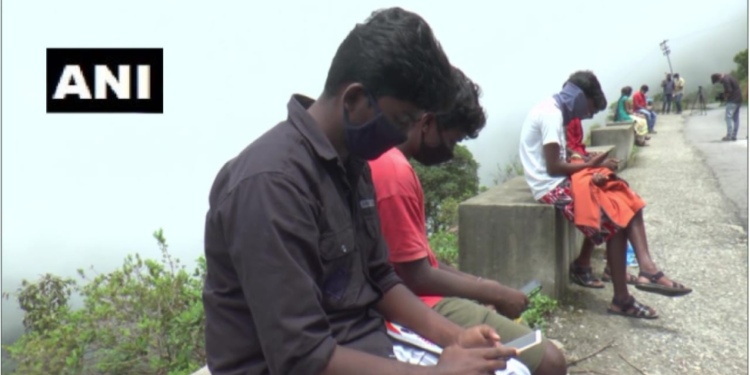 Students travel 6-km daily to attend online classes in Kerala’s Idukki village Rajamala